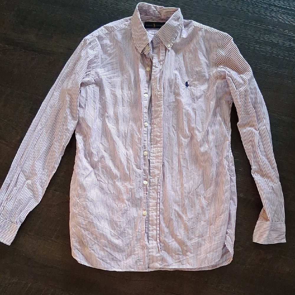 Ralph Lauren Red Navy and White Striped Shirt